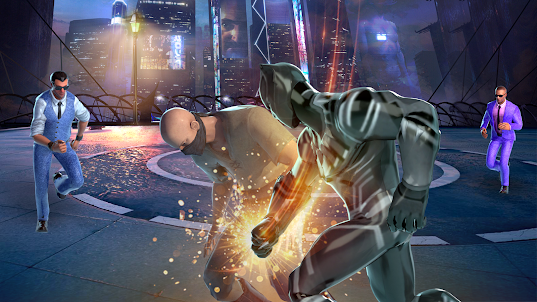Panther superhero city battle