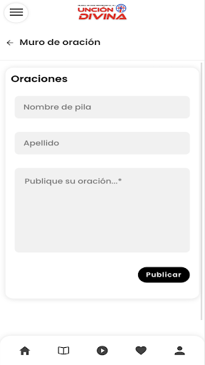Android application UNCIÓN DIVINA APP screenshort