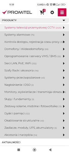 Android application Promitel screenshort