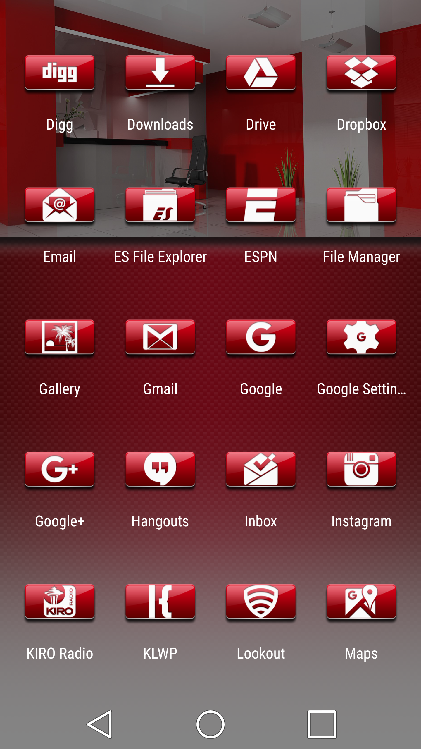 Android application Rected R - Icon Pack screenshort