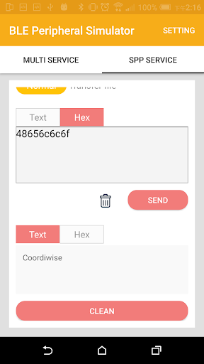 CW BLE Peripheral Simulator