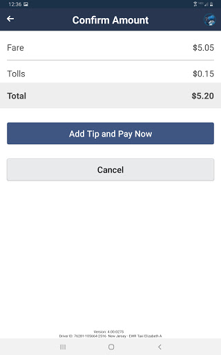 NewTaxiPass EMV Screen 2