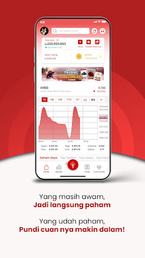 Android application Saham Rakyat screenshort