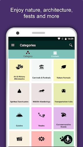 Android application Canberra Travel & Explore, Off screenshort