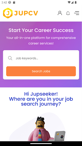 Android application JUPCV screenshort
