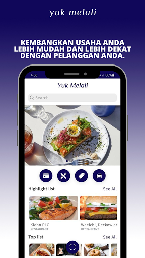 Android application Yuk Melali Merchant screenshort