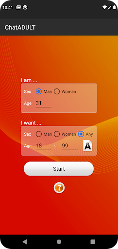 Android application ChatADULT (Random Chat) screenshort