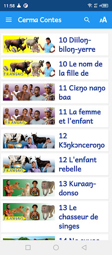 Android application Contes en cerma avec français screenshort