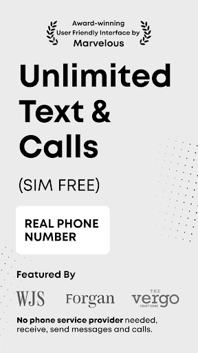Android application DoCall: Text + 2nd Number Call screenshort