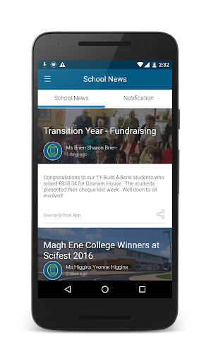 Android application Coláiste Mhaigh Éne screenshort