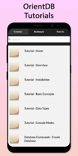 Android application Easy OrientDB Tutorial screenshort