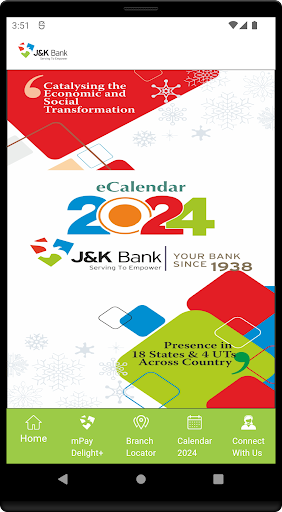 J&K Bank eCalendar Screenshot