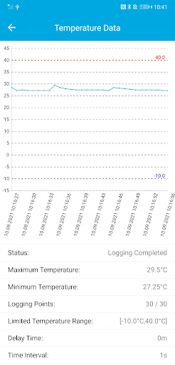 Android application DT160 TLogger screenshort