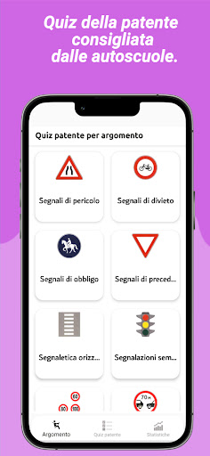 Android application quiz patente ufficiale 2022 screenshort