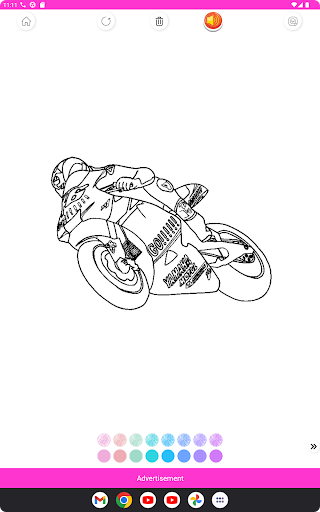 coloring ninja racing motor Screen 2