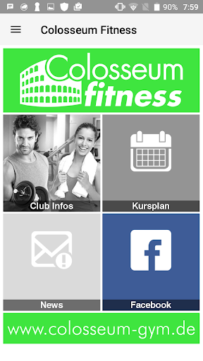 Android application Colosseum Fitness screenshort