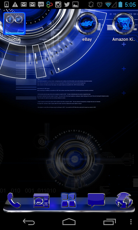 Blue Krome Theme forGOLauncher - 1.0.3 - (Android)