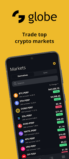 Android application Globe: Crypto Exchange screenshort