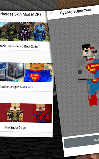Superheroes Skin Mod for MCPE