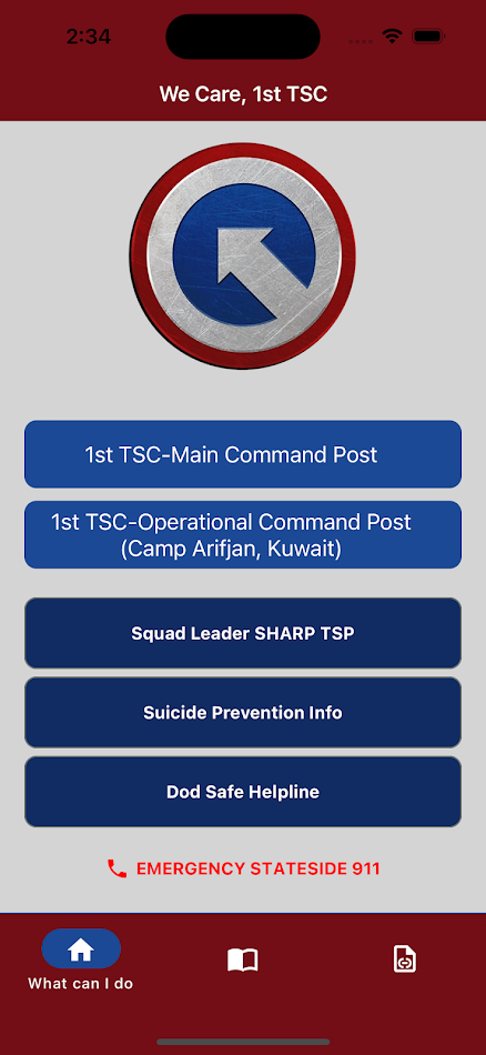 #1. WeCare, 1st TSC (Android) 来自: TRADOC Mobile