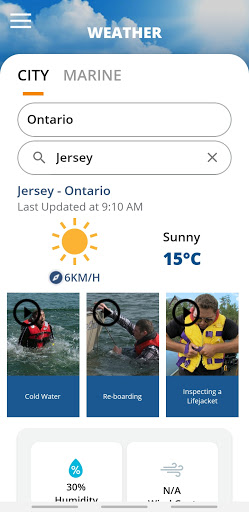 Android application Weather To Boat screenshort