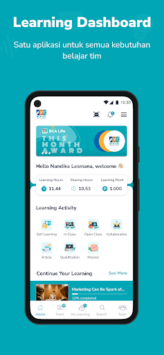BCA Life Mylearning Academy Screen 2