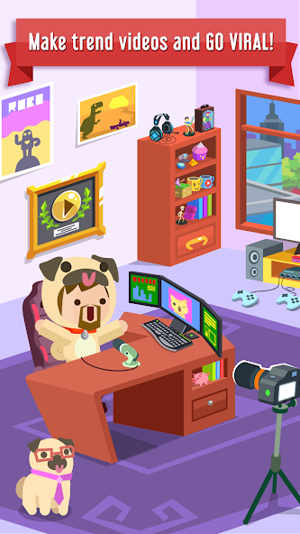 Vlogger Go Viral: Tuber Life 2.43.40 APK + Мод (Unlimited money) за Android