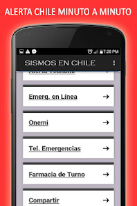Captura de Pantalla 2 Sismos en Chile y Emergencias android