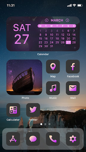 Android application Wow Moonlight Stars, Icon Pack screenshort