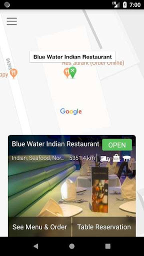 Blue Water Indian Restaurant Screen 2