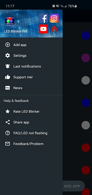 LED Blinker Notifications Lite AoD-Manage lights💡 screenshot 1