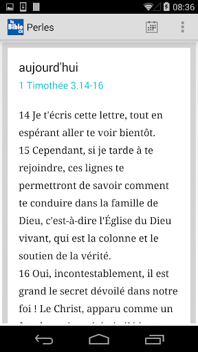 Android application Perles screenshort