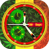 Weed Clock Live Wallpaper with Rasta Themes icon