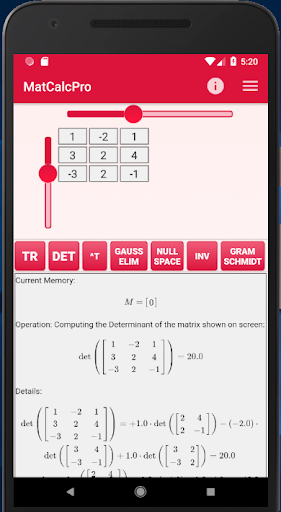 Matrix Calculator Pro (Matrice Screen 3