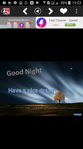 Good morning and night card