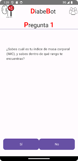 Android application DiabeBOT screenshort