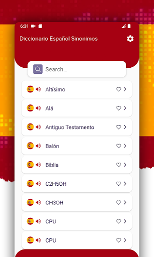 Diccionario Español Sinonimos Screen 2