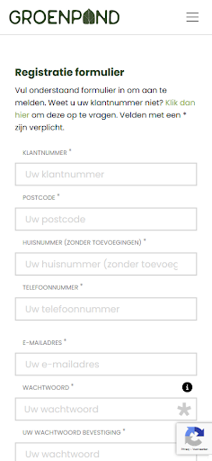 Android application Groenpand Energie screenshort