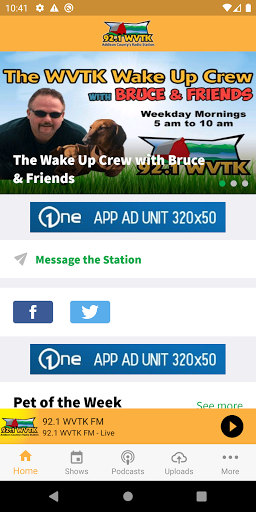 Android application 92.1 WVTK screenshort