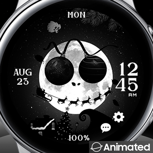 SpookyChristmas Moon_Watchface logo