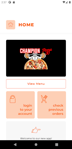 Android application Champion Pizza YO12 screenshort