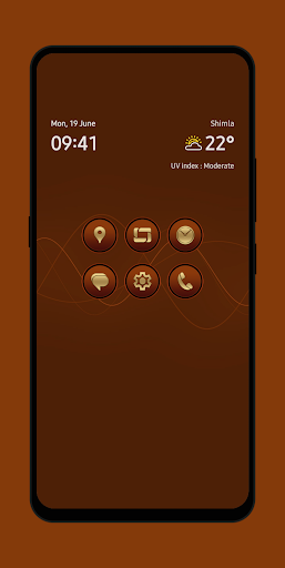 Android application Citrine Brown - Gold Icons screenshort