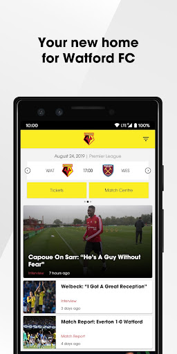 Screenshot of Watford F.C