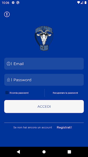 Android application Goat Padel Club screenshort