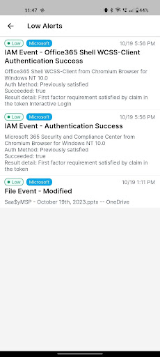 SaaS Alerts Screen 3