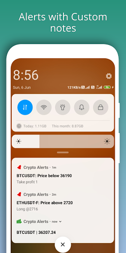 Crypto Alerts - For binance Screen 3