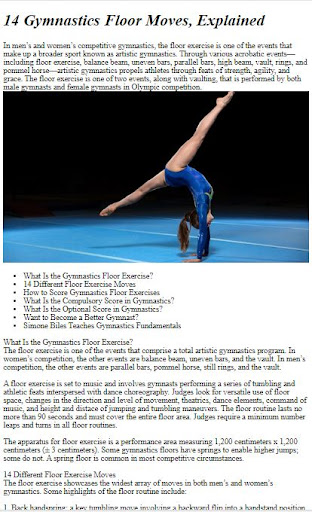 Android application How to Do Floor Gymnastics screenshort