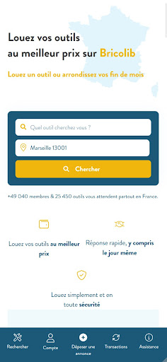 Android application Bricolib screenshort