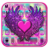 Galaxy Heart Wings Keyboard Theme icon
