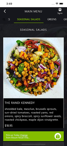 Fork and Salad Canada Screen 2